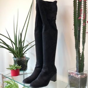 Zara Black Over-the-knee Heeled Boots - 7.5 W
